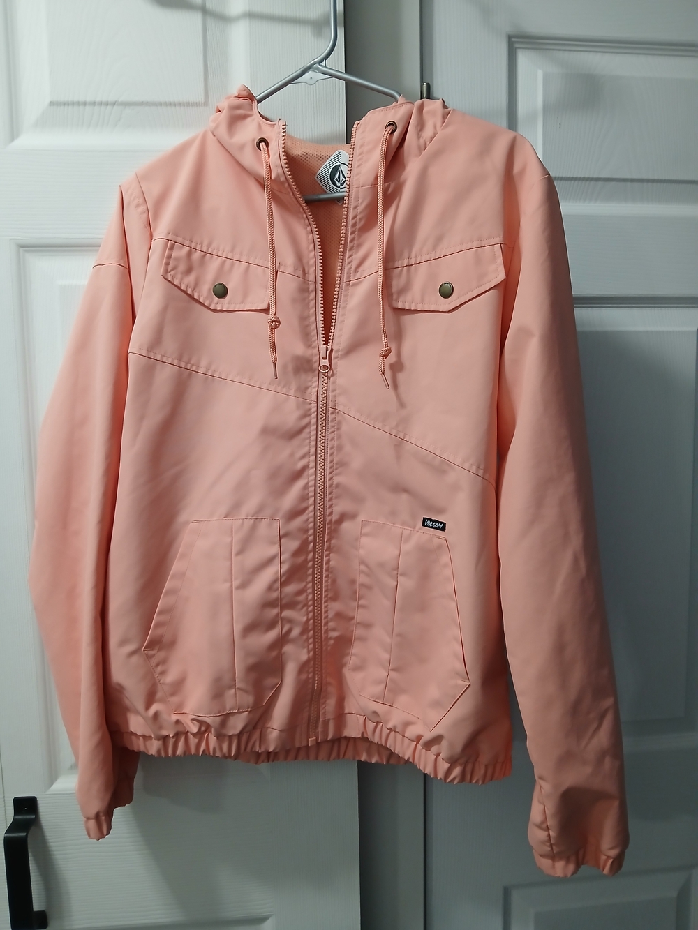 Volcom Womens Peach Hooded Rain Jacket